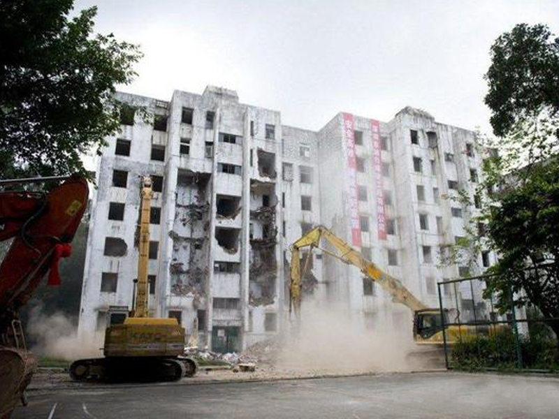 使用海沙的建筑物，墻體受損嚴(yán)重